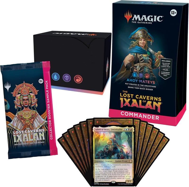 Magic the Gathering The Lost Caverns of Ixalan Commander Deck - Ahoy Mateys (100-Card Deck, 2-Card Collector Booster Sample Pack + Accessories) - Image 1